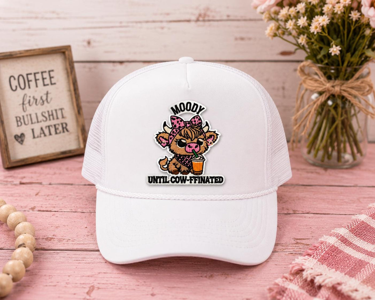 Moody Until Cow-ffinated Embroidered Patch