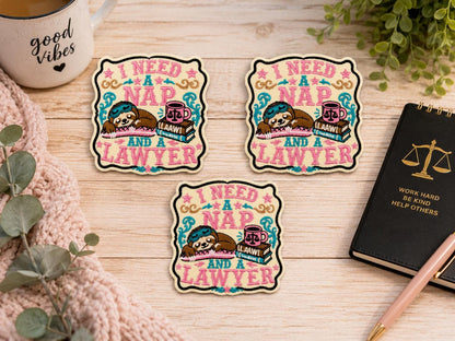 I Need a Nap and a Lawyer Embroidered Patch