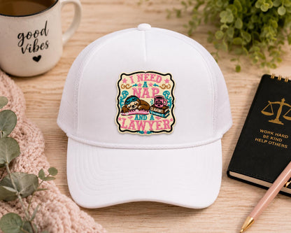 I Need a Nap and a Lawyer Embroidered Patch