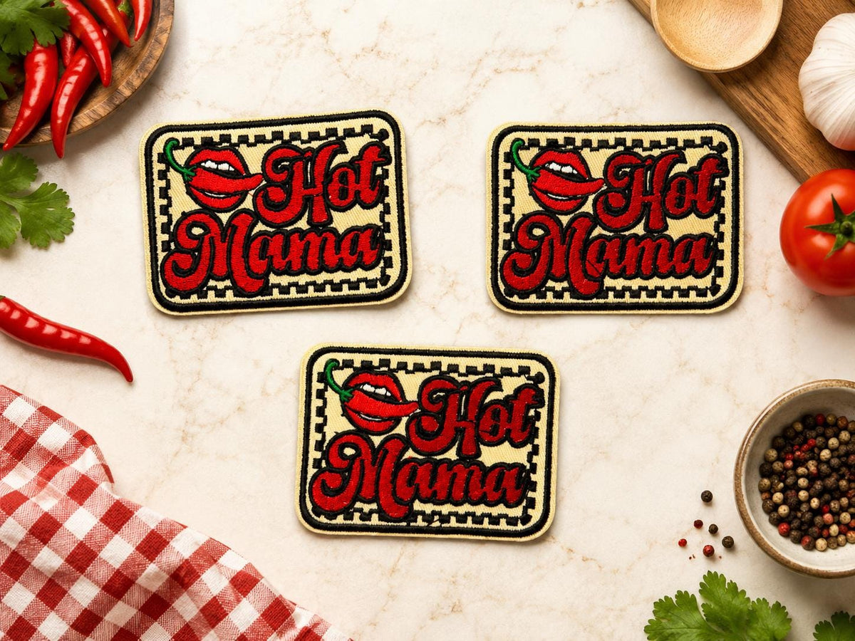 Hot Mama Embroidered Patch