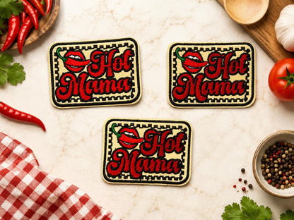 Hot Mama Embroidered Patch