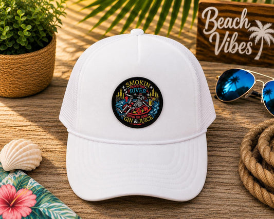 Smokin' Down the River Gin & Juice Embroidered Iron-On Patch