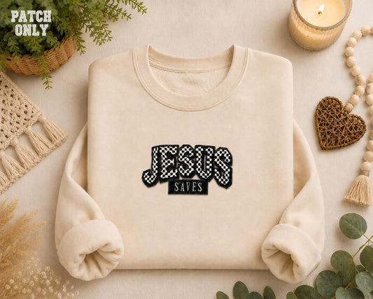 Jesus Saves Large Chenille Patch
