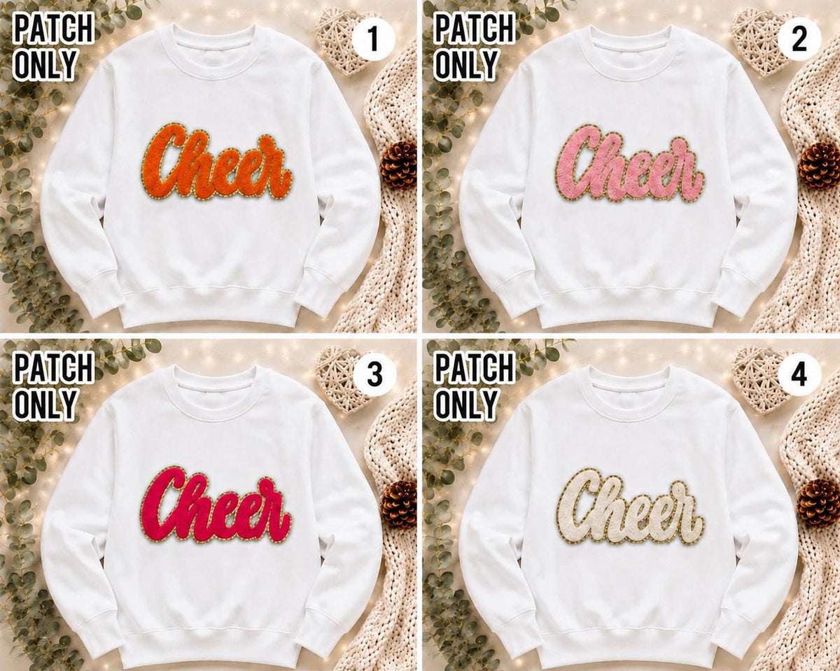 Cheer Chenille  Embroidered Iron-On Patch