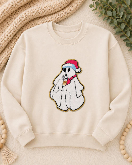 Christmas Ghost Chenille Patch