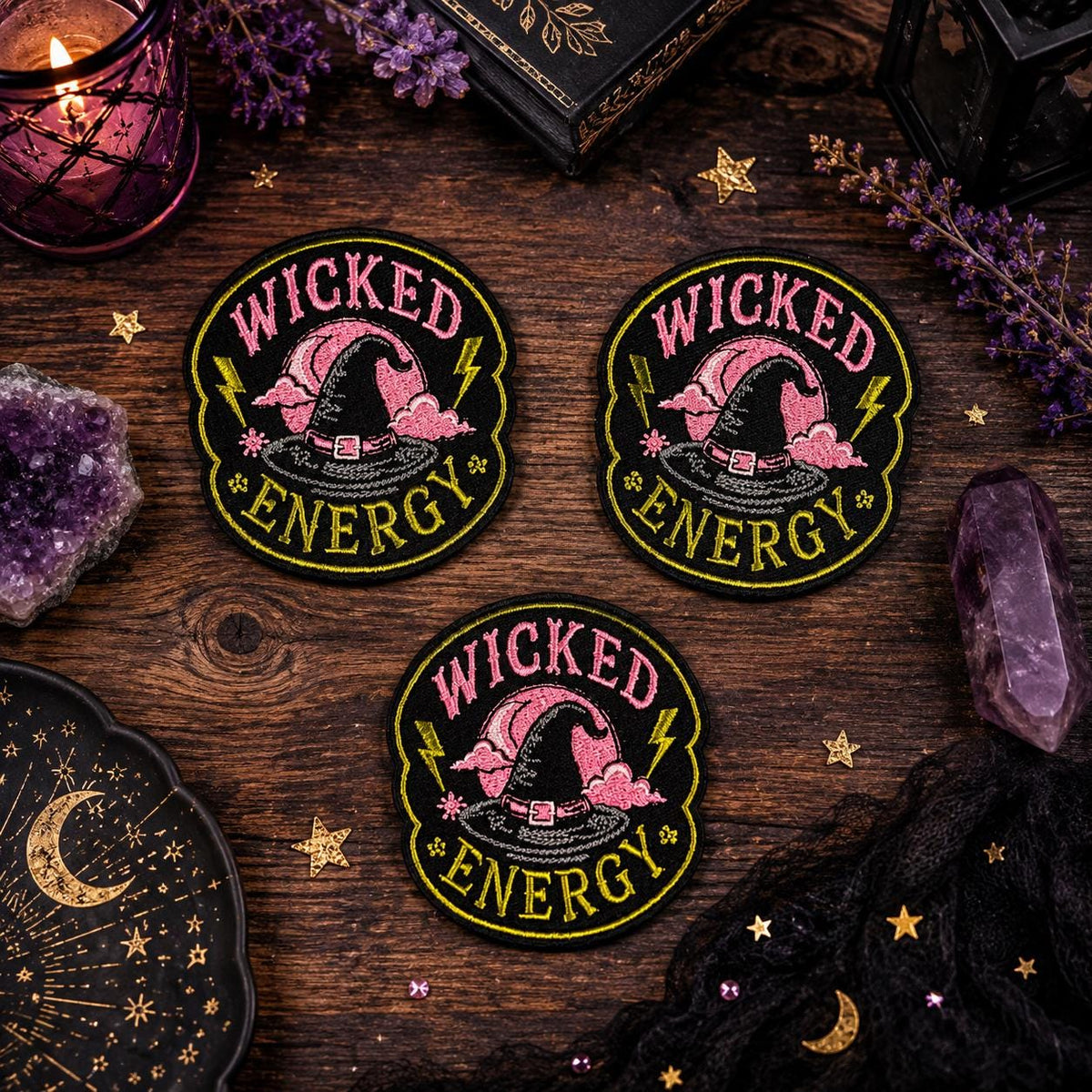 Wicked Energy Witch Hat Embroidered Patch