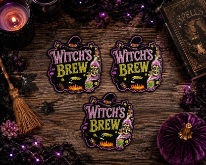 Witch's Brew Halloween Embroidered Patch