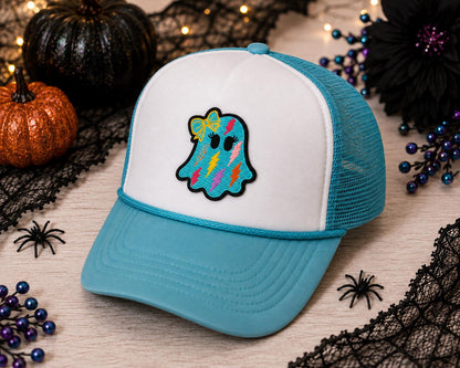 Colorful Lightning Bolt Ghost Bow Embroidered Patch