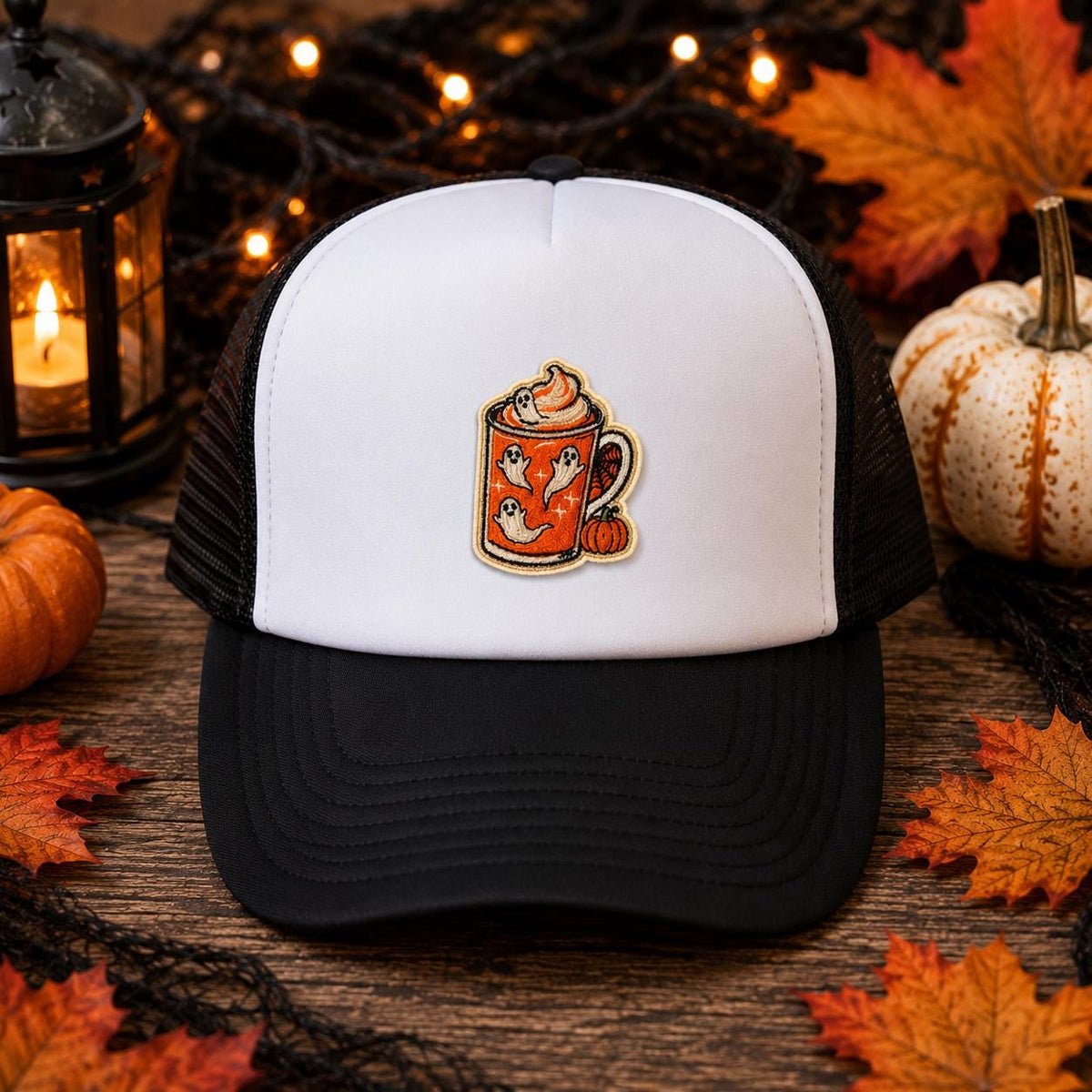 Cute Halloween Ghost Coffee Mug Patch