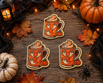 Cute Halloween Ghost Coffee Mug Patch