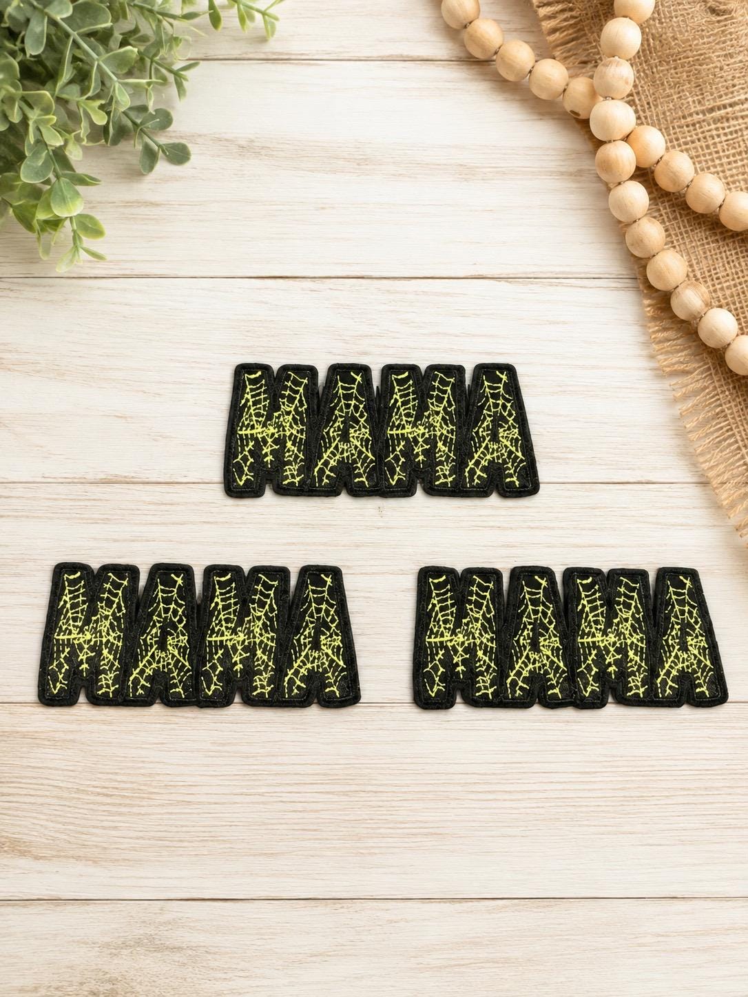 MAMA Spiderweb Embroidered Patch