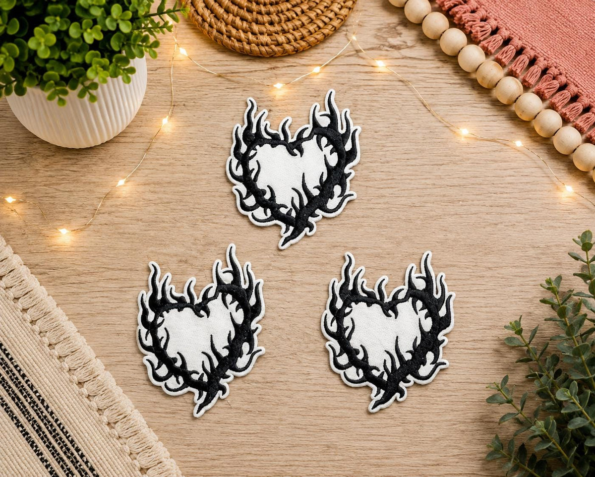 Black Thorn Heart Patch