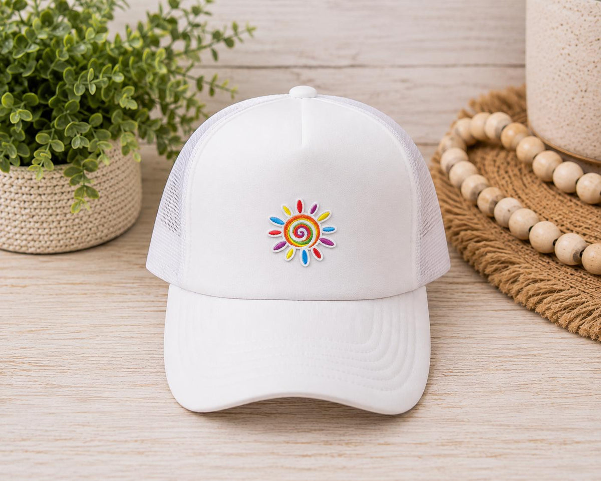 Colorful Spiral Sun Embroidered Patch