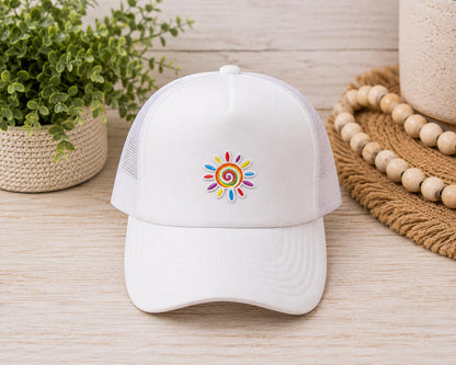 Colorful Spiral Sun Embroidered Patch