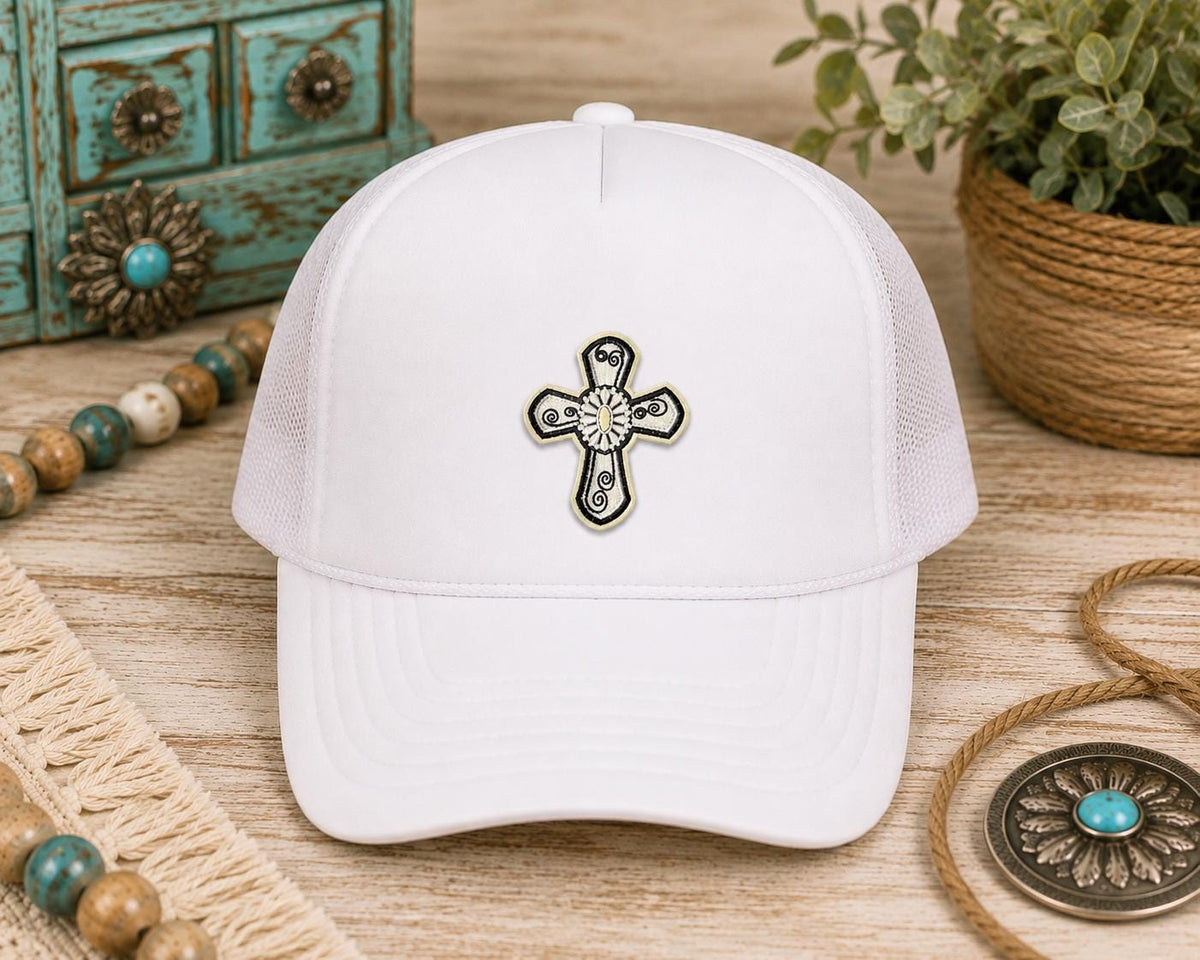 Western Cross Embroidered Patch
