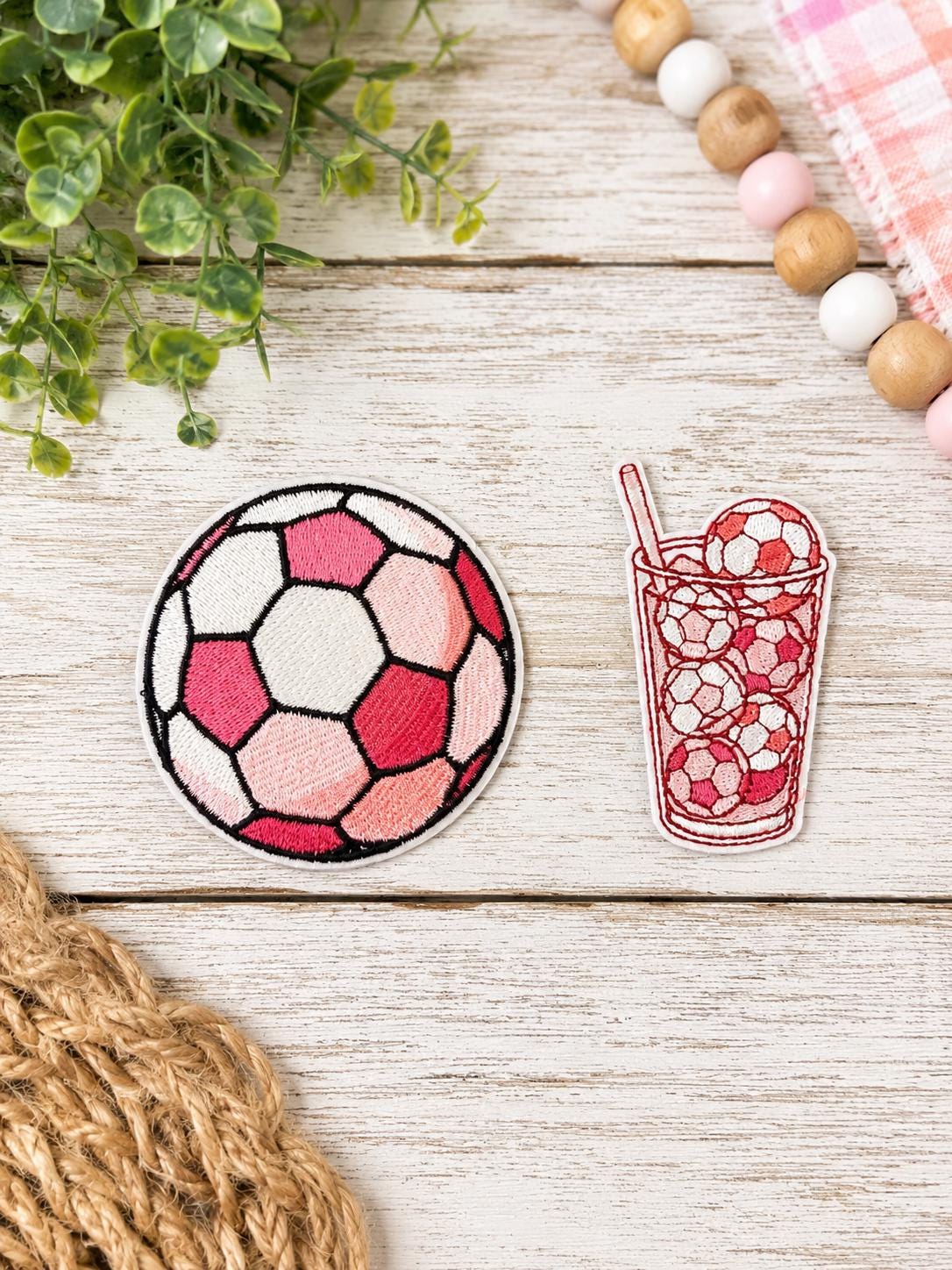 Pink Soccer Patches