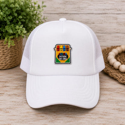 Color Outside the Lines Crayon Embroidered Patch