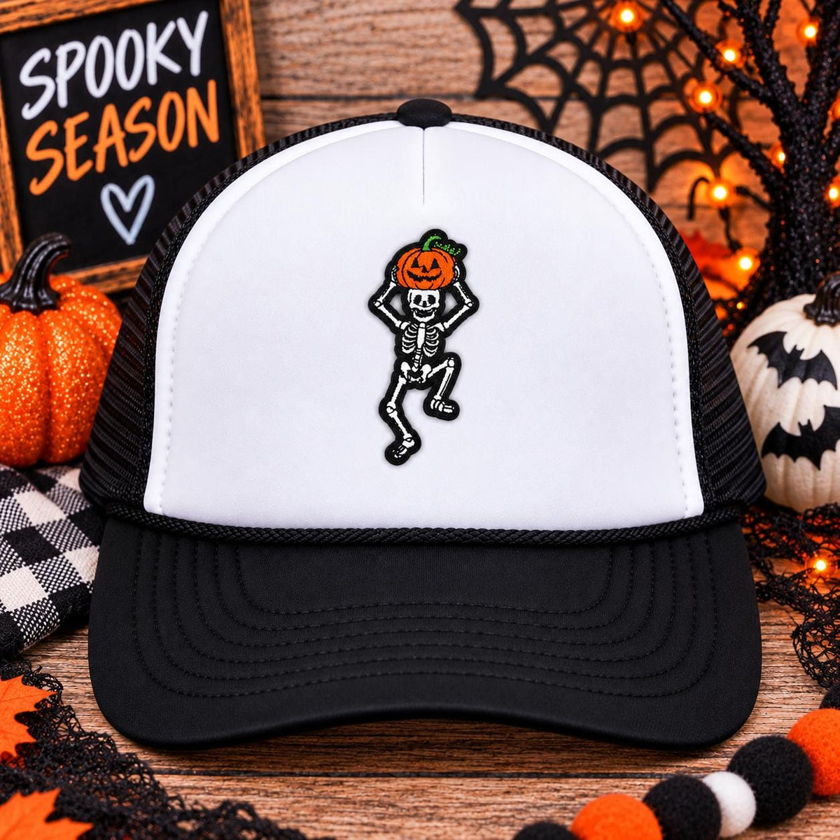 Halloween Skeleton Pumpkin Patch