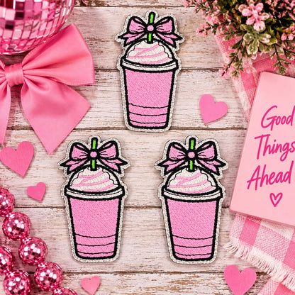 Pink Drink Bow Patch