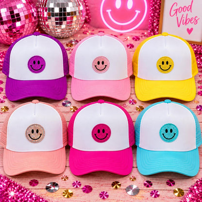 Glitter Smiley Face Patches