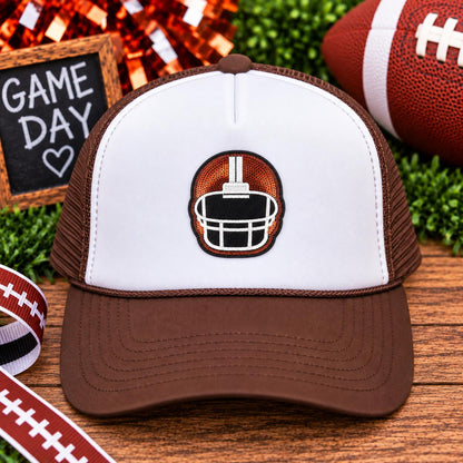 Sequin Football Helmet Patch
