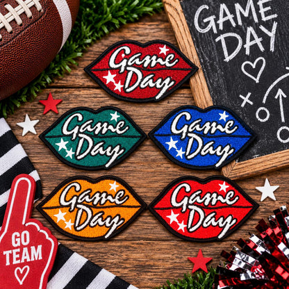 Game Day Lips Football Patch