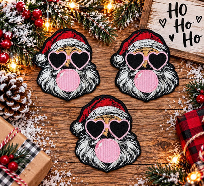 Santa Bubblegum Christmas Embroidered Patch