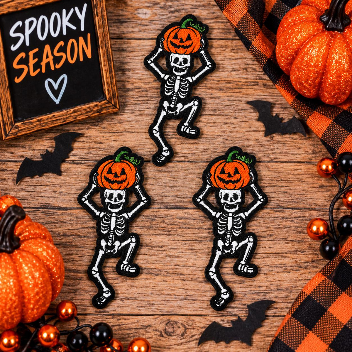 Halloween Skeleton Pumpkin Patch