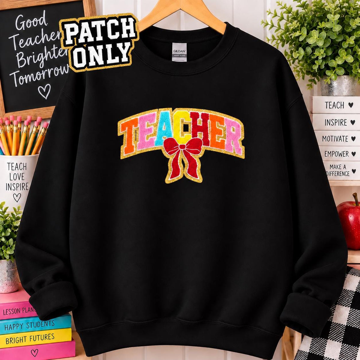 Colorful Teacher Chenille Patch