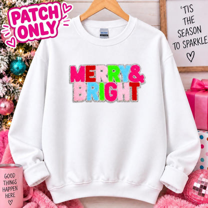 Merry & Bright Chenille Patch
