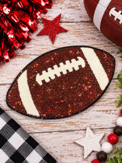 Sequin Football Patch