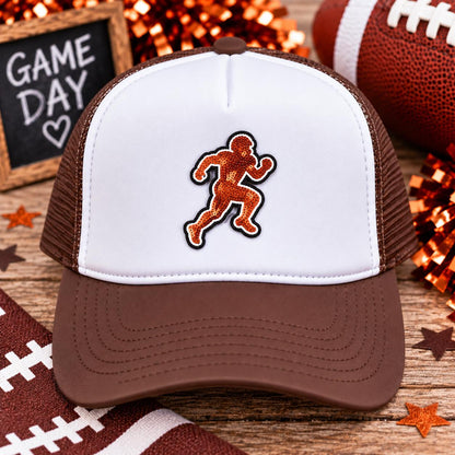 Sequin Football Player Patch