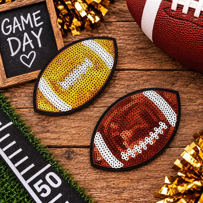 Sequin Football Patches