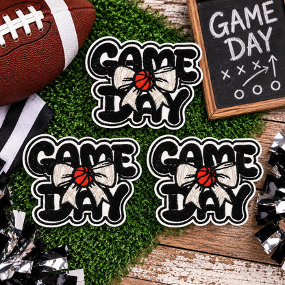 Game Day Basketball Bow Patch