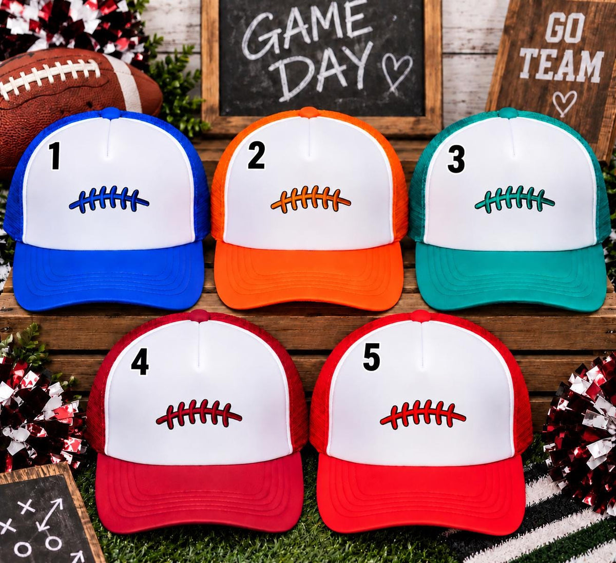 Football Lace Embroidered Patch