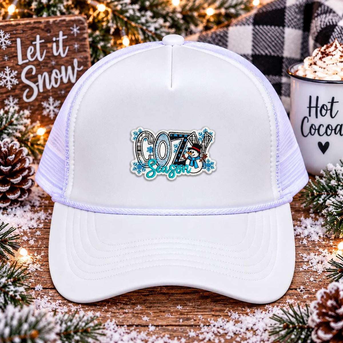 Cozy Season Snowman Embroidered Patch