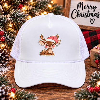 Cute Christmas Reindeer Embroidered Patch